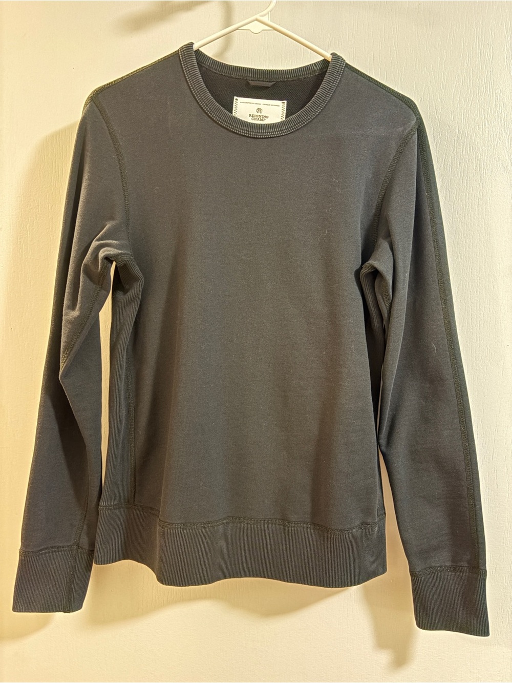 Reigning Champ XS Black Crewneck Women’s Sweater